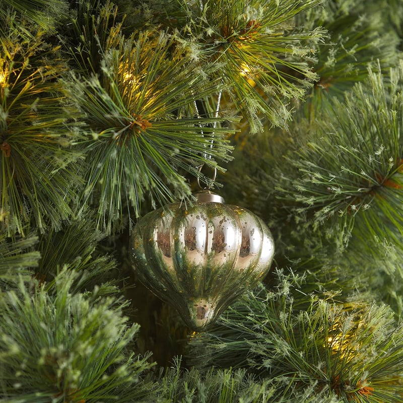Heirloom Silver Onion Glass Ornament