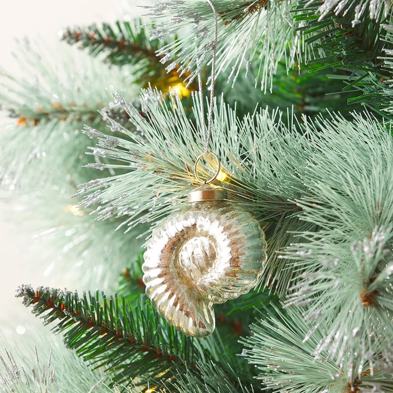 Heirloom Silver Coil Glass Ornament