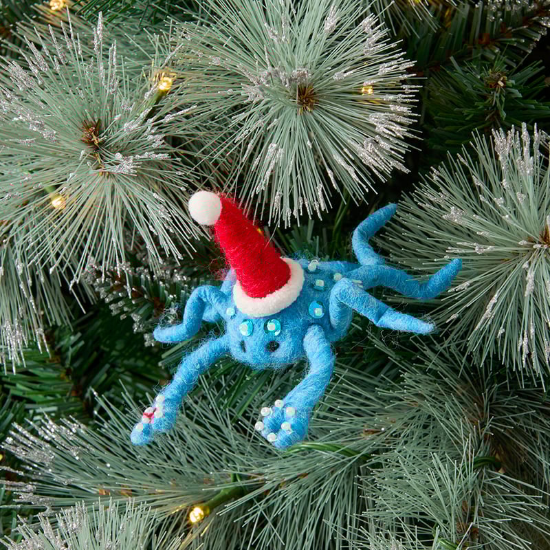 Crab Felted Friend Decoration