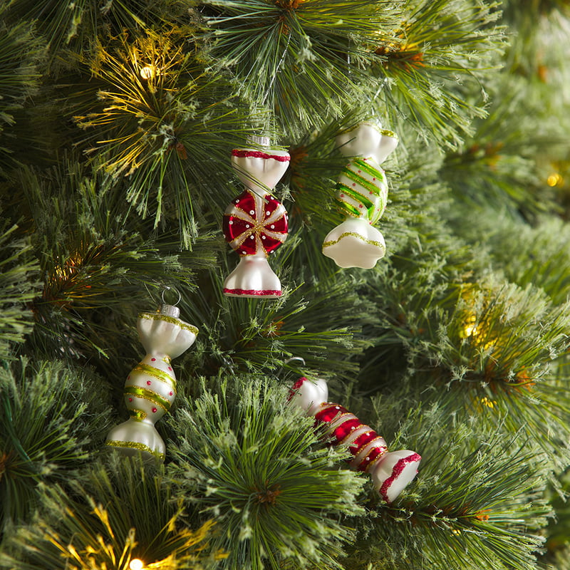 Vintage Sweets Mercury Glass Ornament Pack of 4