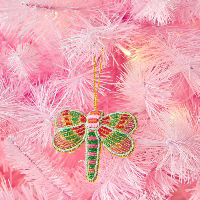 Embroidered Dragonfly Ornament