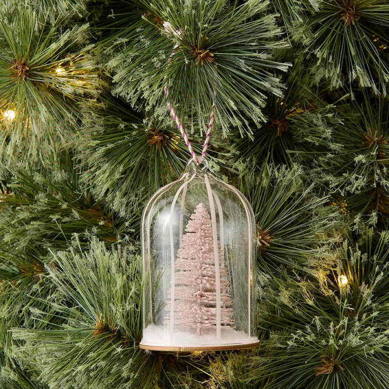 Stripe Pink Christmas Tree Dome