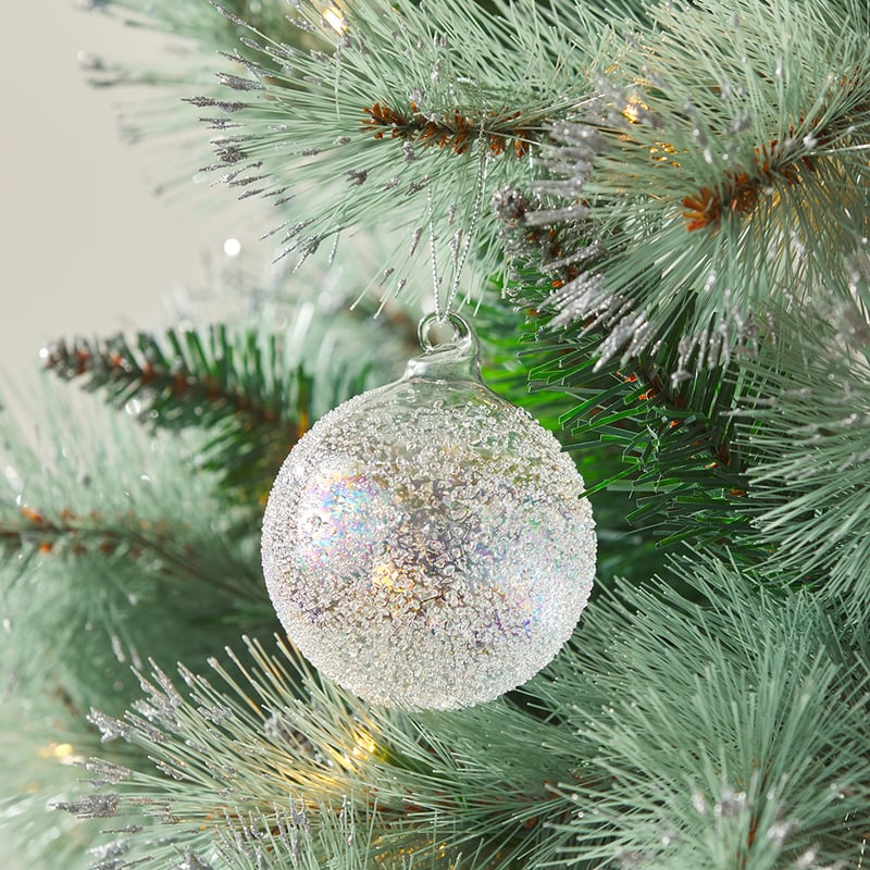 Rainbow Clear Glass Bauble