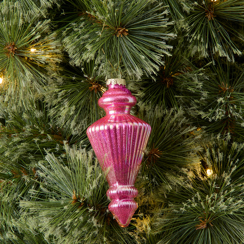 Finial Drop Pink Bauble