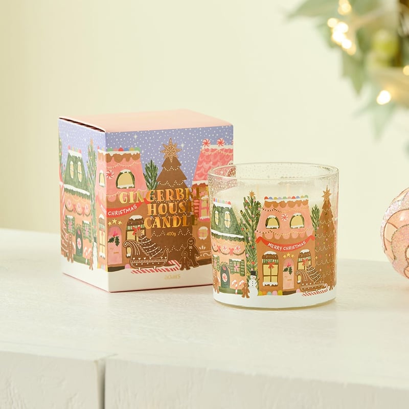 Christmas Gingerbread House Candle 400g