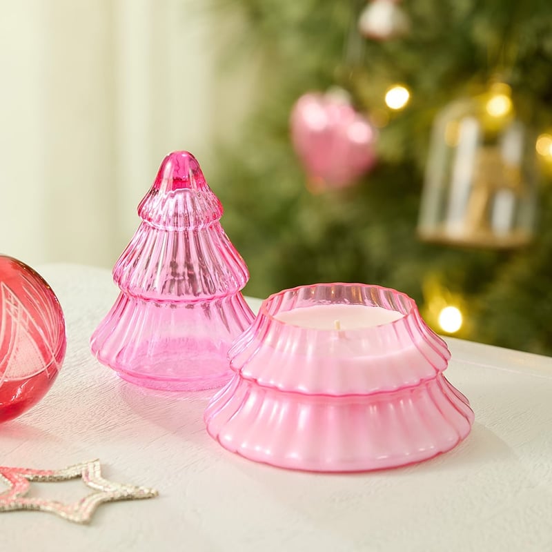 Festive Christmas Punch Glass Candle 260g