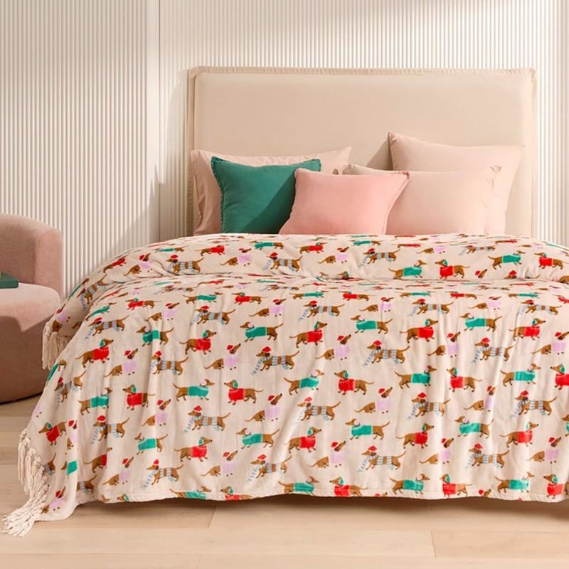 Supersoft Natural Santa Paws Blanket