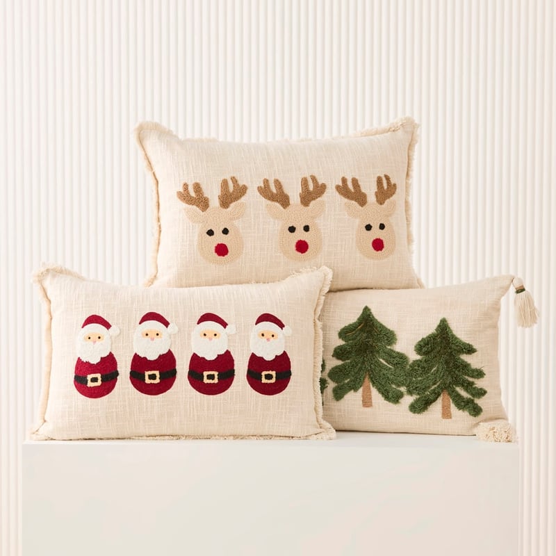 Festive Red Santa Cushion