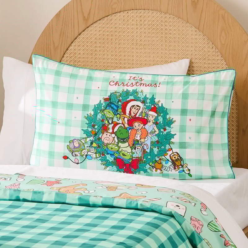 Disney Pixar Toy Story Bring On The Toys Christmas Text Pillowcase