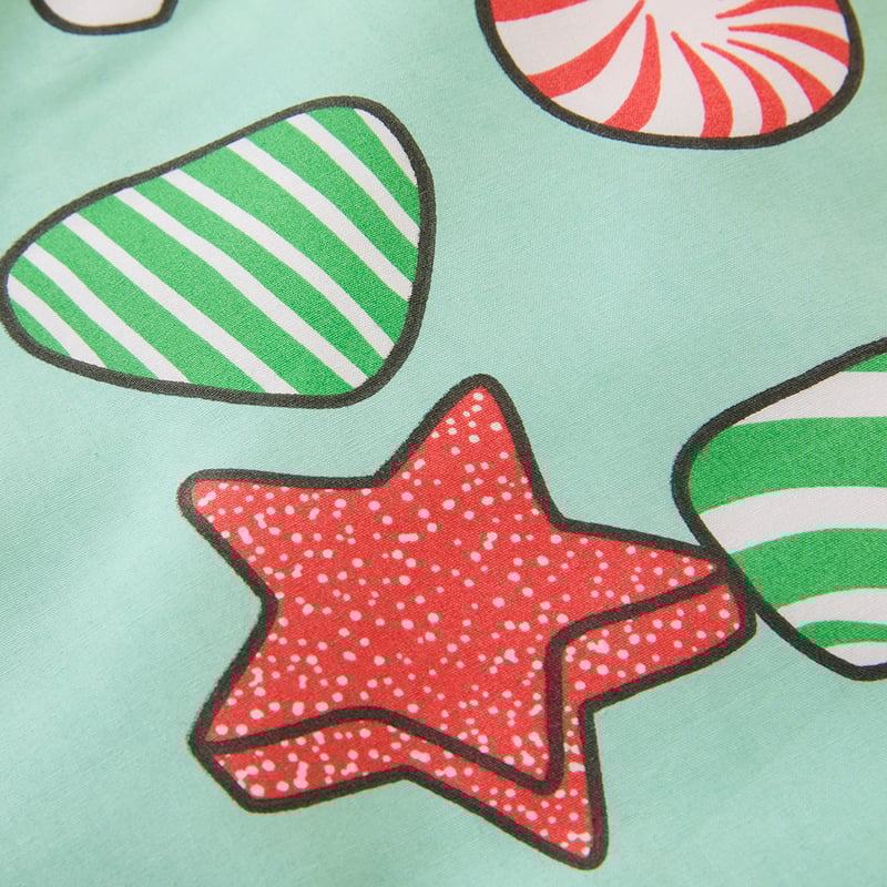 Gingerbread Candy Land Green Cot Quilt Cover Set