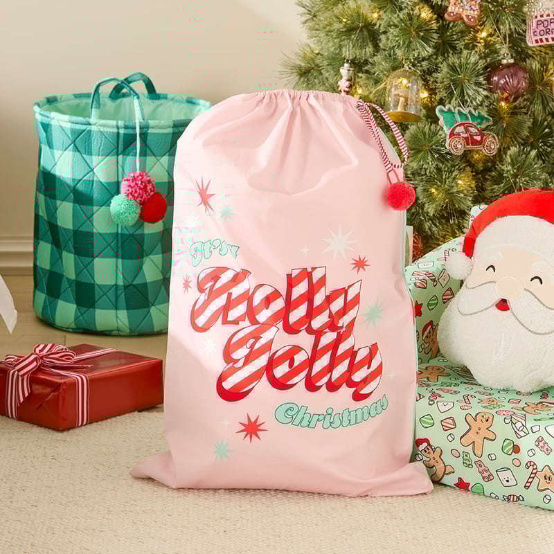 Holly Jolly Christmas Santa Sack