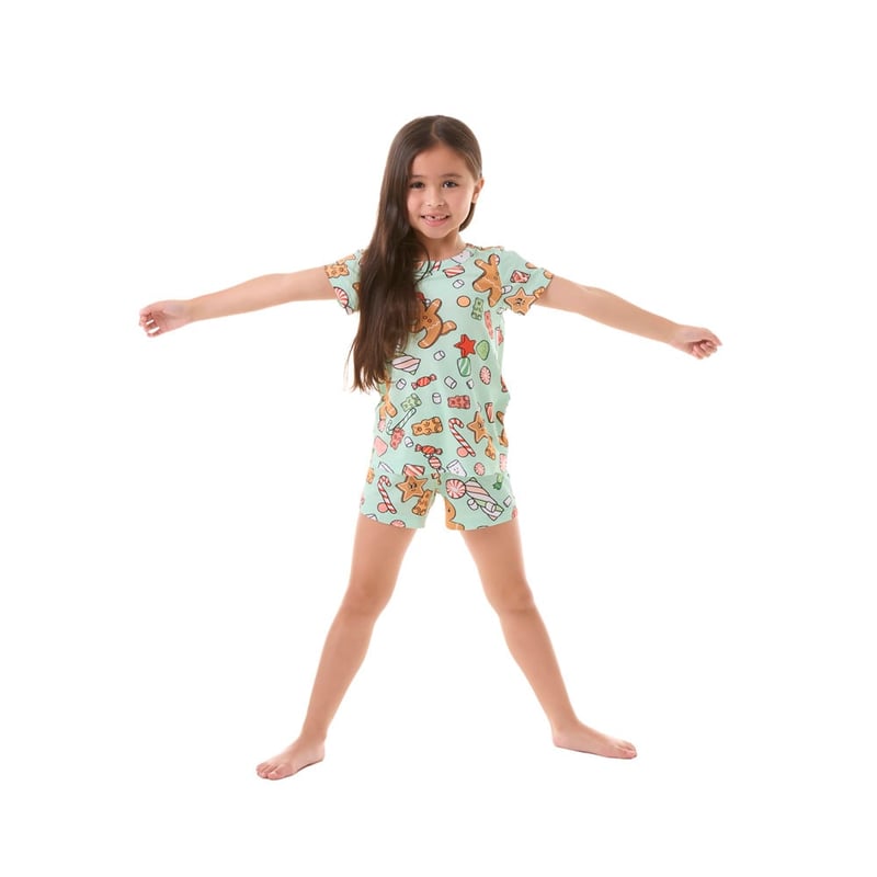 Christmas Gingerbread Candy Land Short Pyjamas Set