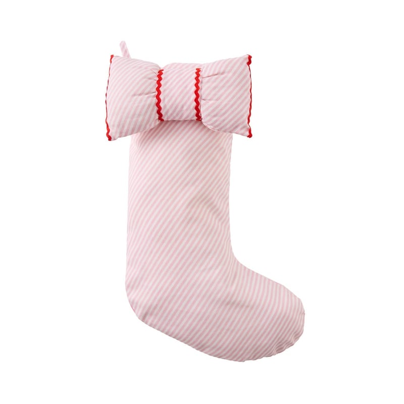 Beautiful Bow Pink Christmas Stocking