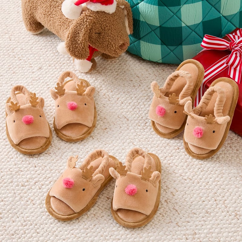 Reindeer Christmas Slippers