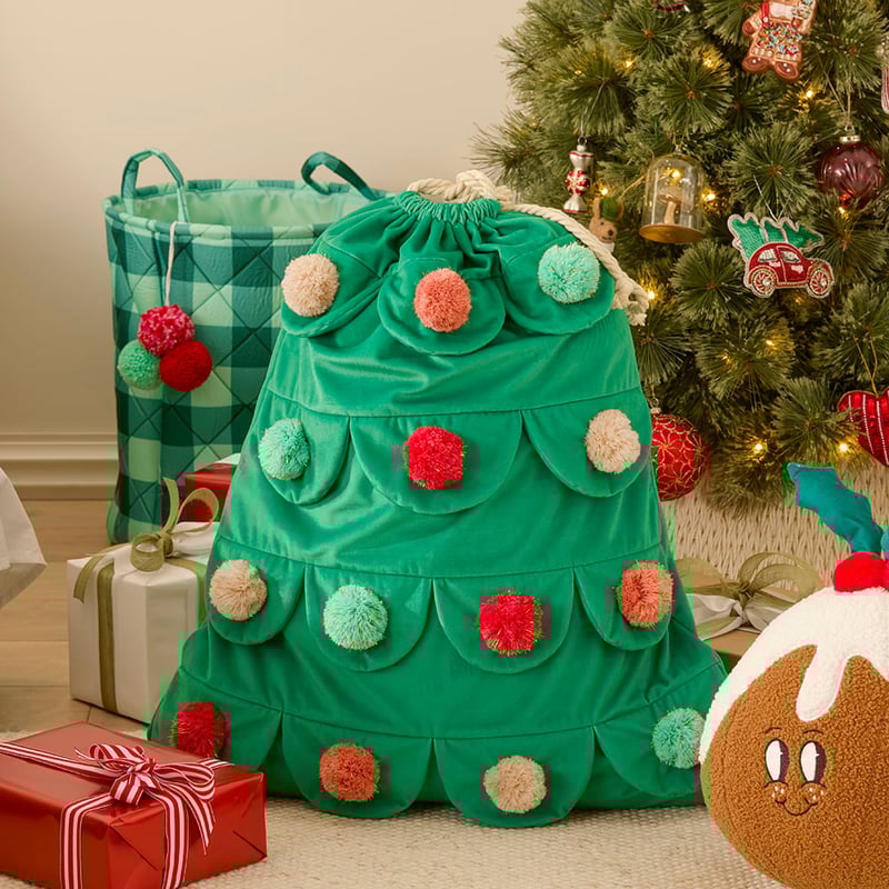 Novelty Christmas Tree Santa Sack
