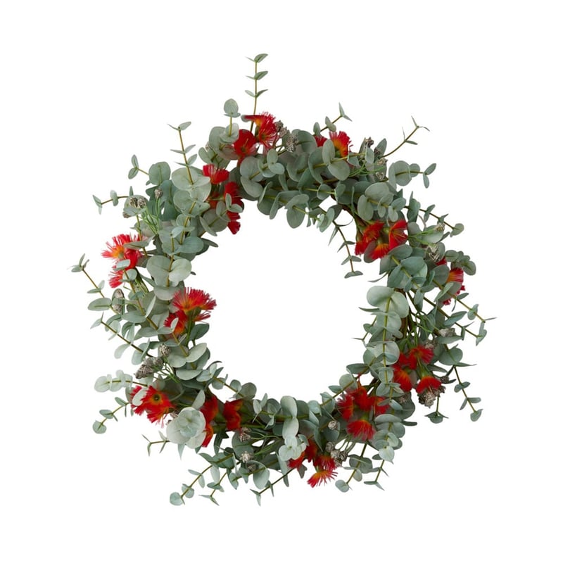 Eucalyptus & Red Flower Wreath