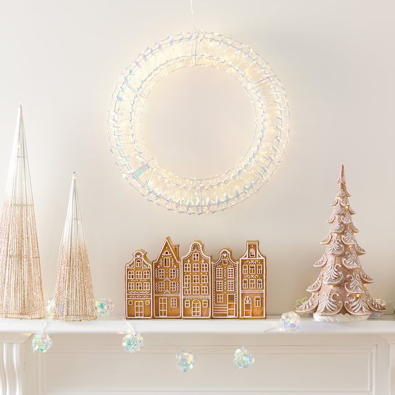 Iridescent LED Wreath