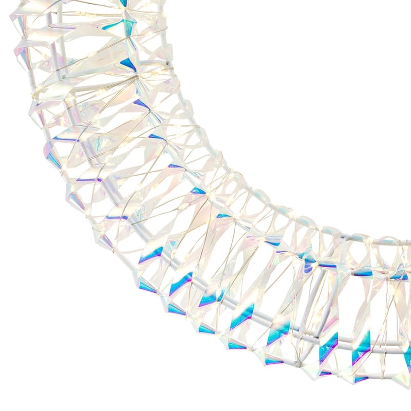 Iridescent LED Wreath