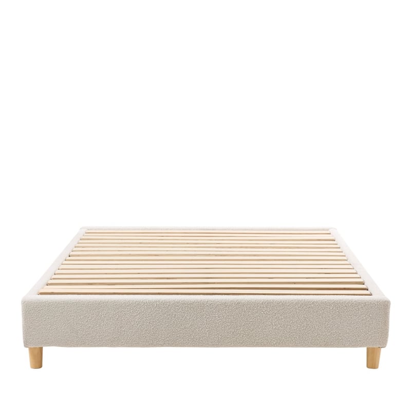 Dune Snow Boucle Bed Base