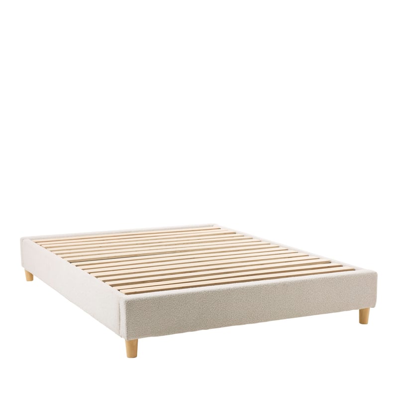 Dune Snow Boucle Bed Base