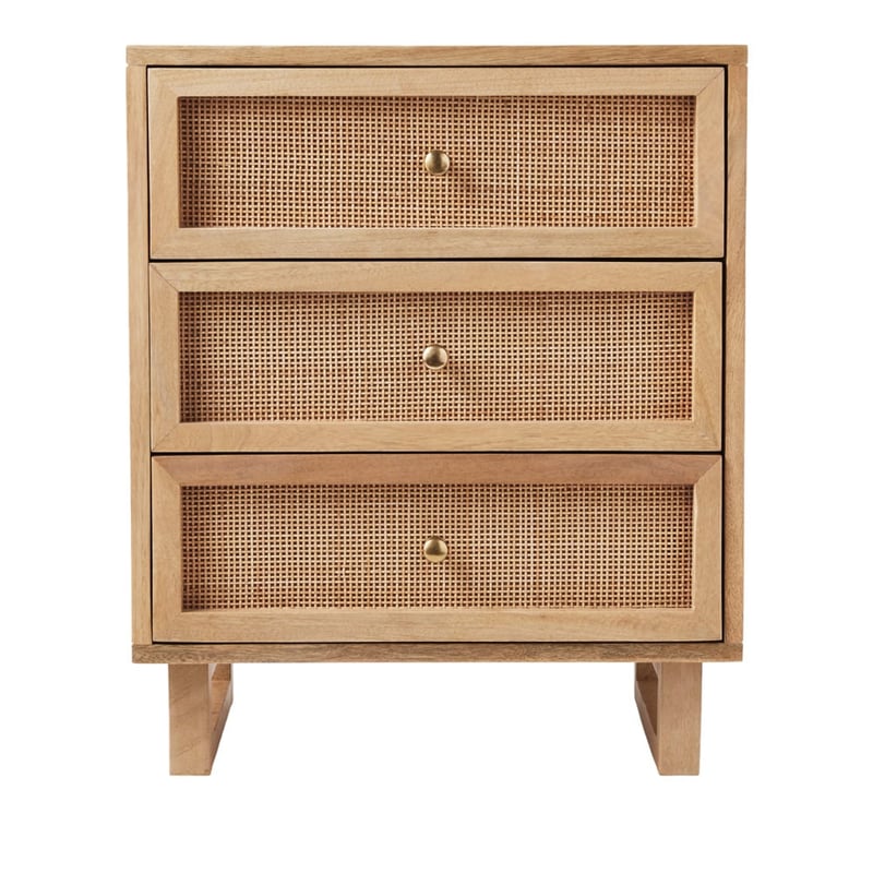 Anjuna Natural 3 Drawer Bedside Table