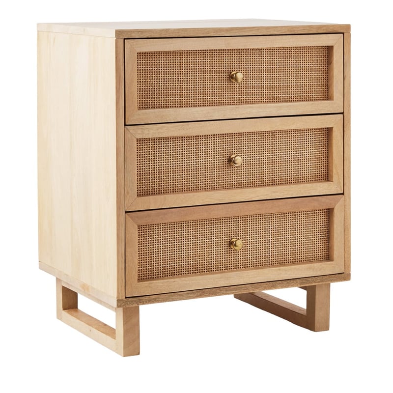 Anjuna Natural 3 Drawer Bedside Table