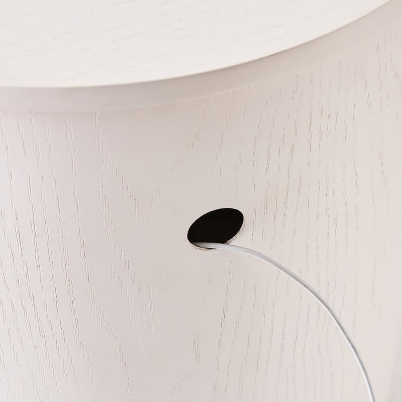 Georgia White Bedside Table