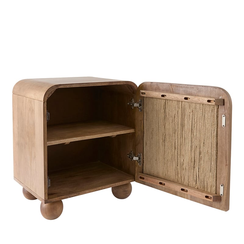 Safari Walnut 1 Door Bedside Table