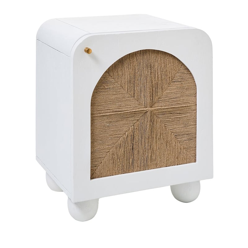 Safari White 1 Door Bedside Table