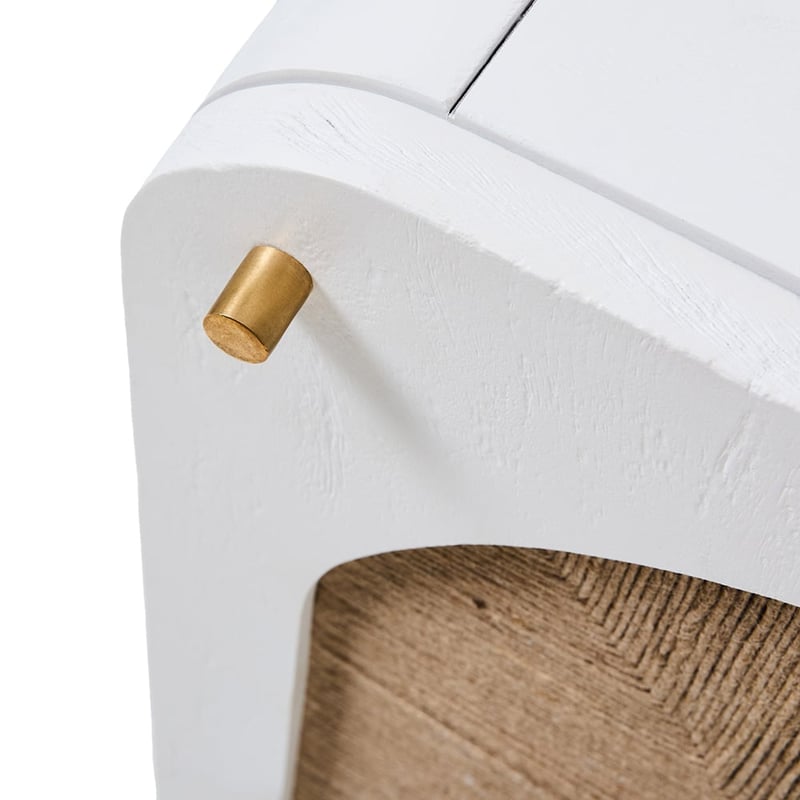 Safari White 1 Door Bedside Table