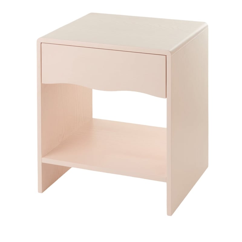 Bella Shell Pink Scallop Bedside Table