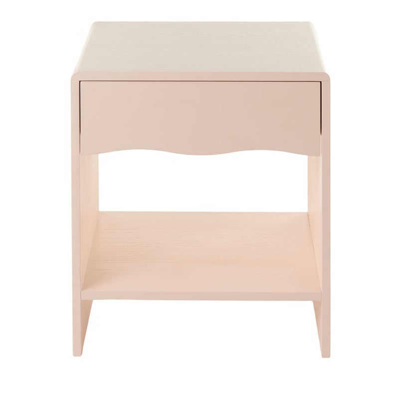 Bella Shell Pink Scallop Bedside Table