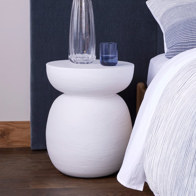 Rae White Side Table
