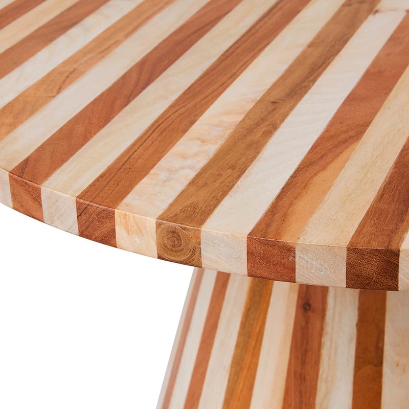 Enzo Natural & Walnut Stripe Coffee Table