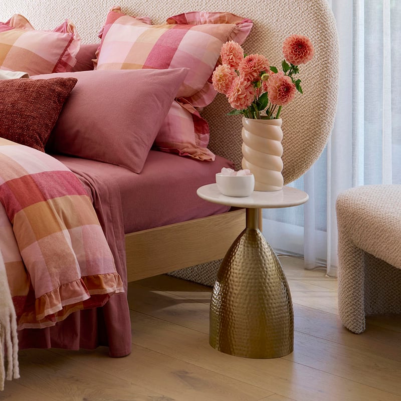 Penelope Gold & Marble Side Table