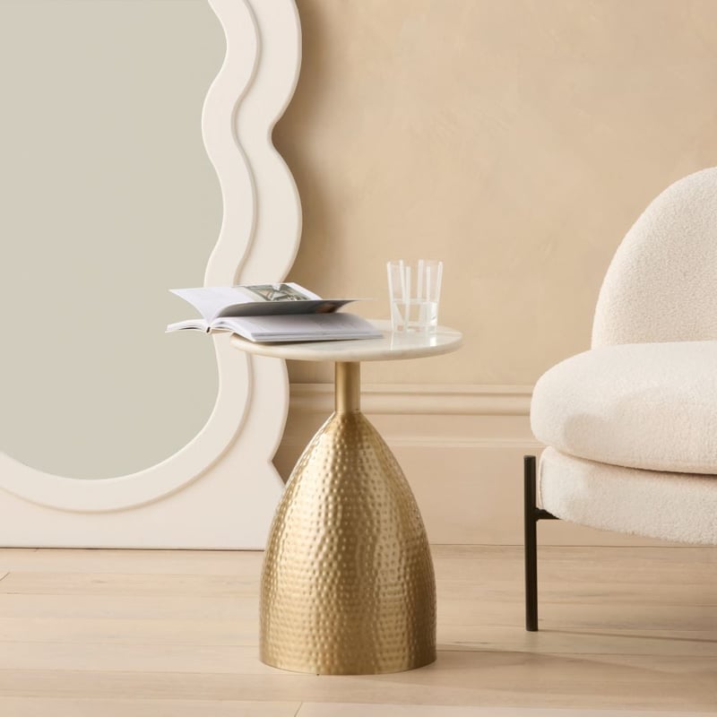 Penelope Gold & Marble Side Table