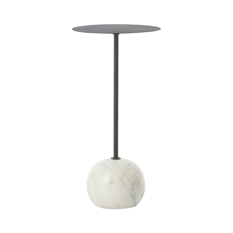 Gordy Black & White Marble Drinks Table