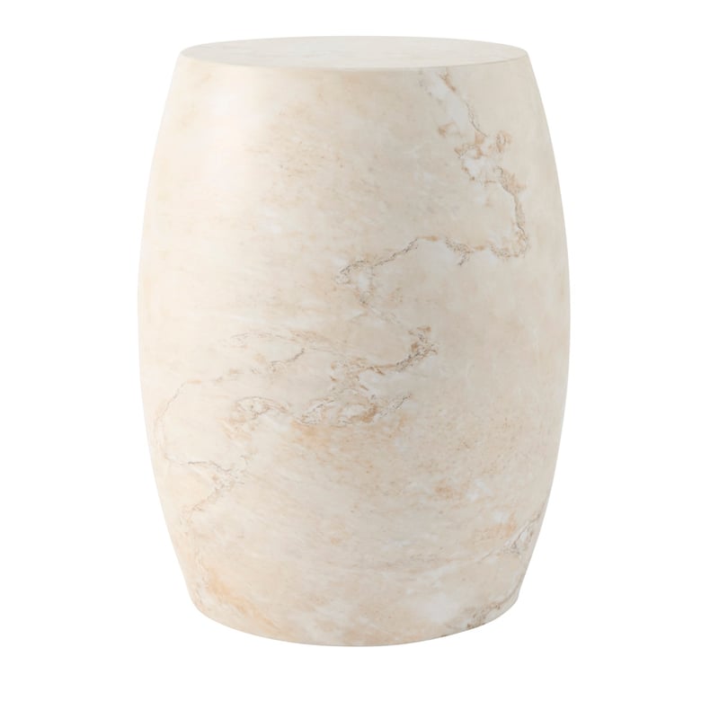 Iris Faux Travertine Indoor & Outdoor Side Table