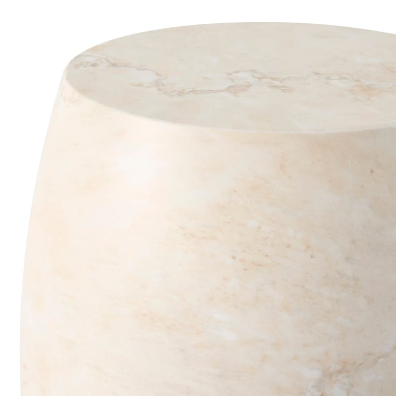 Iris Faux Travertine Indoor & Outdoor Side Table