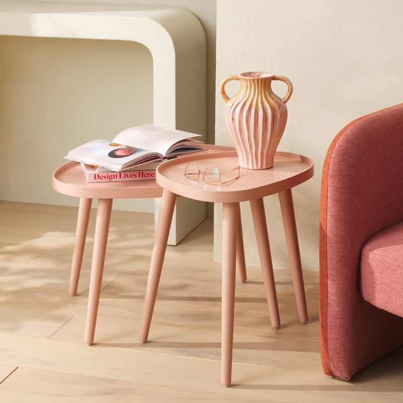 Pebble Blush Tripod Table Collection