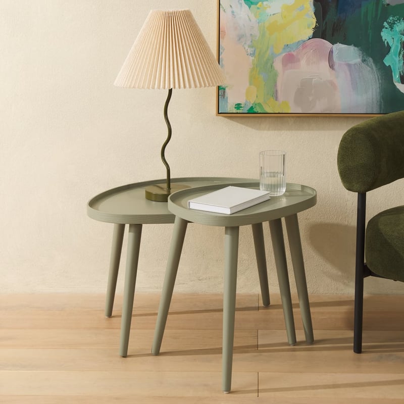 Pebble Sage Tripod Table Collection