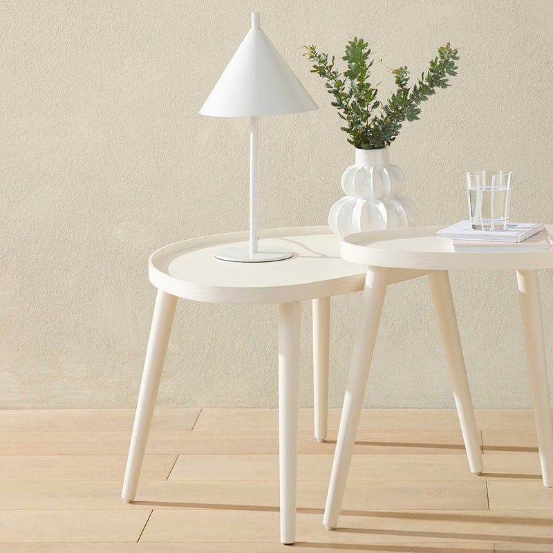 Pebble White Tripod Table Collection