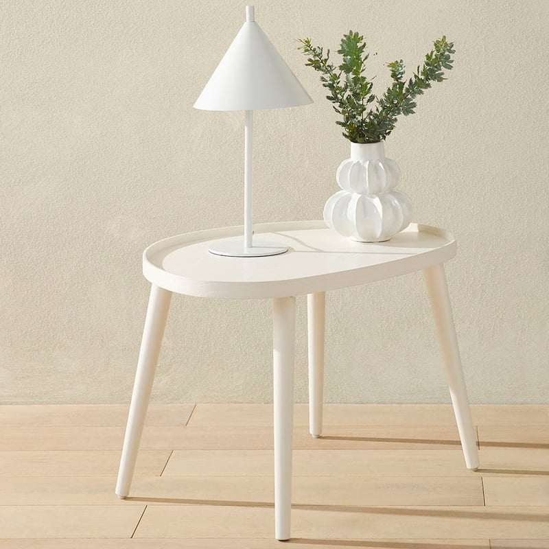 Pebble White Tripod Table Collection