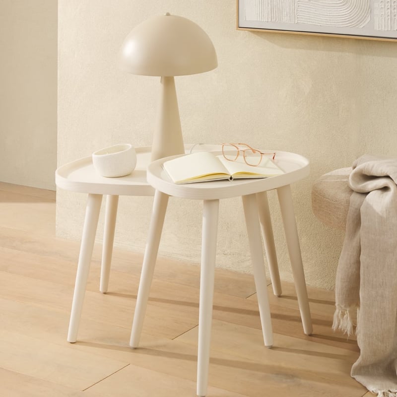 Pebble White Tripod Table Collection