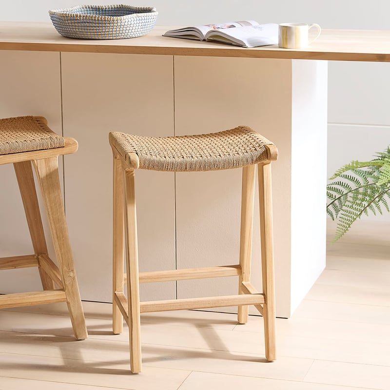 Palmer Loom Natural Backless Counter Stool