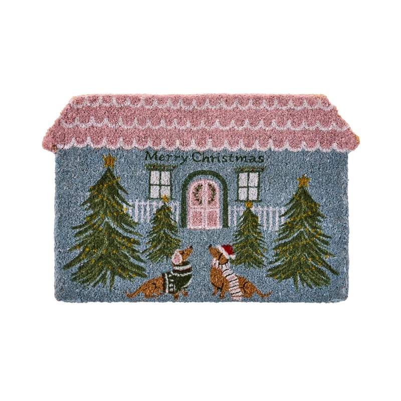 Coir Merry Christmas Dachshund Doormat