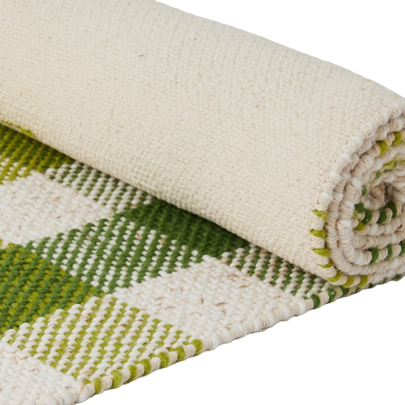 Romeo Jade & Beige Check Rug