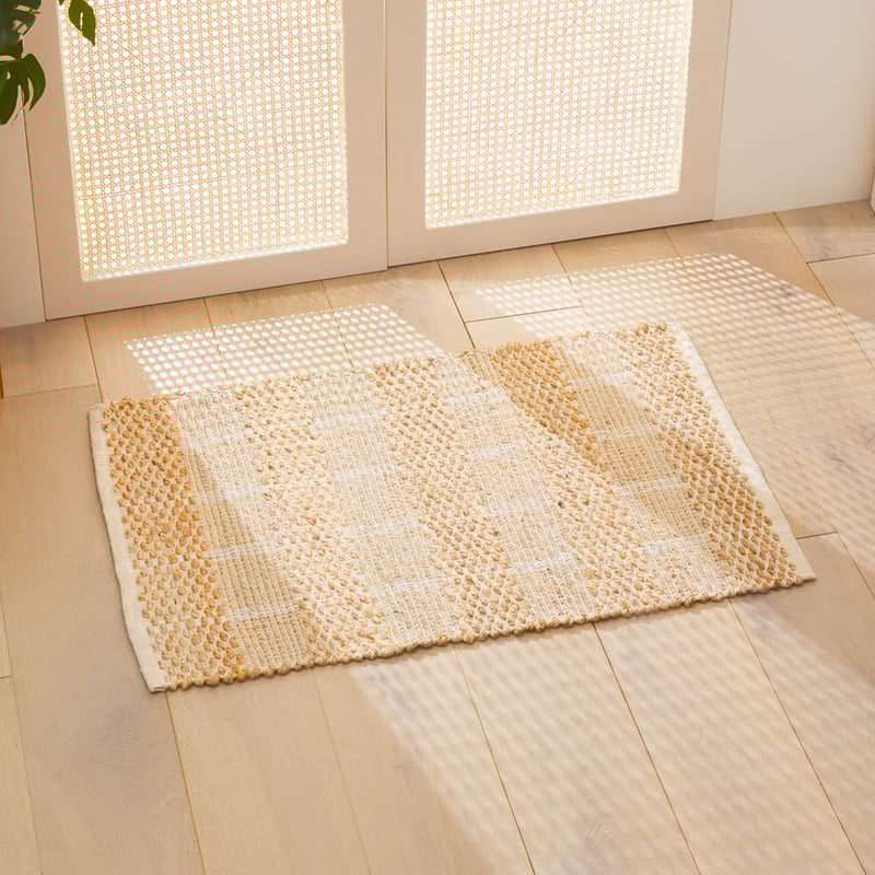Bali White & Jute Indoor Mat