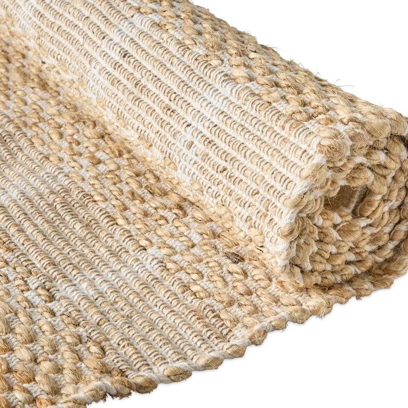 Bali White & Jute Rug Runner