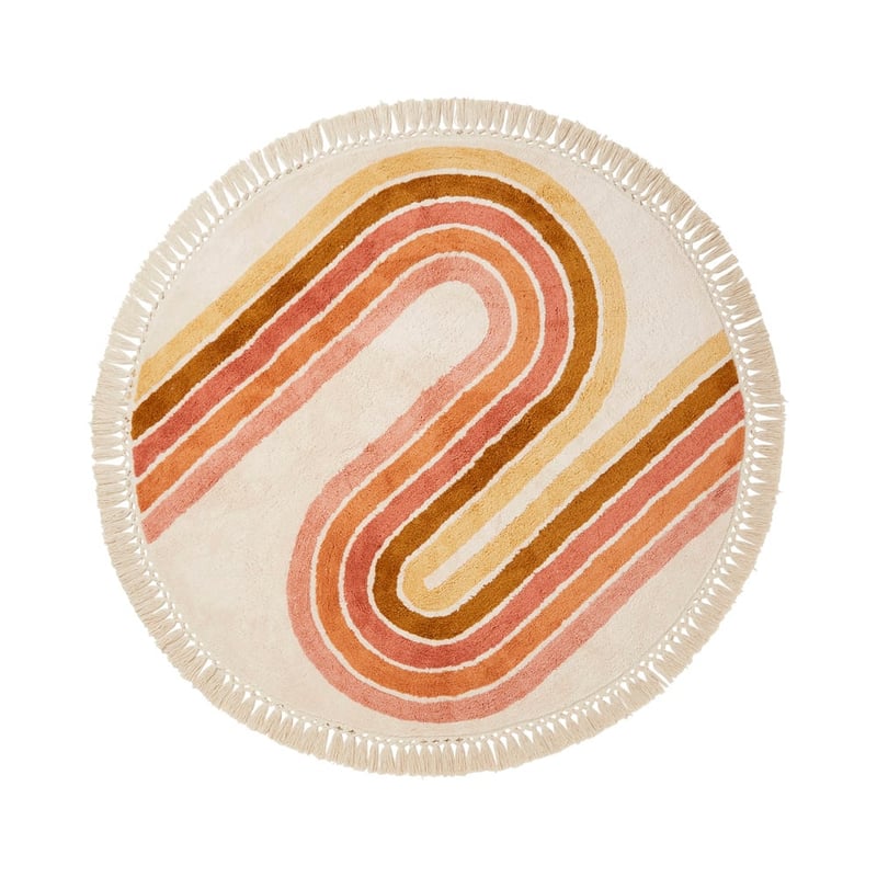 Retro Rainbow Vintage Round Rug